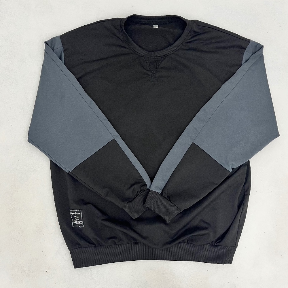 Yohji Yamamoto Mens Size 5XL‎ Pullover Sweatshirt Black Gray TVS Sport 202T